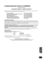 Page 51Reference
51
VQT2M13
Limited Warranty (Only for CANADA)
Panasonic Canada Inc.
PANASONIC PRODUCT—LIMITED WARRANTY
Panasonic Canada Inc. warrants this product to be free from defects in material and workmanship and agrees to remedy any 
such defect for a period as stated below from the date of original purchase.
LIMITATIONS AND EXCLUSIONS
This warranty does not apply to products purchased outside C anada or to any product which has been improperly installed, 
subjected to usage for which the product was...