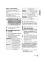 Page 19Getting started 
19VQT3X51
Multi User Mode
Multi User Mode is a function that enables 
switching of multiple settings easily.
Up to 4 people can use the unit with their own 
settings.
The following settings can be personalized.
≥The user icon
≥ The wallpaper of Home menu
≥ The audio and picture settings ( >28, 31)
A The user name and icon currently selected
B Personalize a new user and switch the 
users with colored buttons.
1Press [HOME].
2Press a colored button that indicates new 
user...