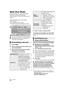 Page 2222VQT3X49
Multi User Mode
Multi User Mode is a function that enables 
switching of multiple settings easily.
Up to 4 people can use the unit with their own 
settings.
Following settings can be personalized.
≥The user icon
≥ The wallpaper of Home menu
≥ The audio and picture settings ( >32, 35)
A The user name and icon currently selected
B Personalize a new user and switch the 
users with colored buttons.
1Press [HOME].
2Press a colored button that indicates new 
user personalization.
3Select an item and...