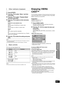 Page 33Other devices
Advanced operations
33
VQT2W18
1Press [START].
2Press [3,4] to select “Menu” and then 
press [OK].
3Press [ 3,4] to select “Playback Mode” 
and then press [OK].
4Press [ 3,4] to select an item and press 
[OK].
Shuffle (For music playback only.)
Songs:
Play all songs on iPod/iPhone in random order.
Albums:
Play all songs on an album in random order.
Repeat
One:
Play a single song/video repeatedly.
All:
Play all songs/videos from se lected items (e.g., Playlists, 
Albums, etc.) repeatedly....