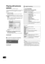 Page 2828
VQT3D27
Playing still pictures
[BD] [DVD]  [CD]  [SD]
(BD-RE, DVD-R/R DL, CD-R/RW, SD Card)
In order to play back 3D still pictures (MPO), this unit should be 
connected to a Full HD 3D compatible TV via an HDMI 
terminal.
1Insert the media.
If the menu is displayed, press [OK] or [ 3,4 ,2, 1] to 
select the item. ( >23)
2Press [ 3,4] to select the folder and press 
[OK].
“3D View” : 3D still pictures (MPO) are sorted here. To play 
back in 3D, select from “3D View”. (Still pictures in “2D 
View” are...