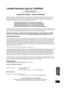 Page 51Reference
51
VQT3D27
Limited Warranty (Only for CANADA)
Panasonic Canada Inc.
5770 Ambler Drive, Mississauga, Ontario L4W 2T3
PANASONIC PRODUCT - LIMITED WARRANTY
Panasonic Canada Inc. warrants this product to be free from defects in material and workmanship under normal use and for a 
period as stated below from the date of orig inal purchase agrees to, at its option either (a) repair your product with new or 
refurbished parts, (b) replace it with a new or a refurbished equi valent value product, or...