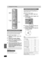 Page 4242
RQT7061
SETTINGS
Changing the unit’s settings
Panasonic DVD players and recorders use the same remote control 
system so they may respond unintentionally to a command from this 
remote control. Change the code on this unit and its remote control 
(the two must match) if you place equipment close together.
≥Use “1”, the factory set code, under normal circumstances. 
While SETUP menu screen is displayed
1Press [3, 4] to select “Set Up” and 
press [1].
2Press [3, 4] to select “Remote 
Control Code” and...