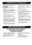 Page 3Your microwave oven is a cooking device and you should use as
When using this electric appiiance, basic safety precautions
should be lollowed. includrng the following:
WARNING-To reduce tne risk ot burns, etectric
shock, fire, injury to persons or exposure to excesstve
microwave energy:
1. Flead all Inslrucrons befo,e using lhe app|ance.
2. Fead and follow the specific PRECAUTIONS TO AVOID
POSSIBLE EXPOSURE TO EXCESSIVE MICROWAVE
ENERGY, lound at the bottom of this page.
3. This appliance must be...