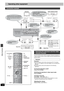 Page 3232
RQT6750
Other functions
Operating other equipment
You can use the remote control to operate a Panasonic television or 
a video cassette recorder. (Some models cannot be operated by this 
remote control.)
Preparation
≥Face the remote control at this unit and press [TV]. The button 
lights and “TV” appears on the unit’s display. You can operate the 
television.
≥Face the remote control at the television for the following 
operations.
Turning the television on/off
Press [Í AV SYSTEM].
Switching the...