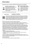 Page 1212
Information
Information for Users on Collection and Disposal of Old Equipment and used Batteries
[Information on Disposal in other 
Countries outside the European Union]
These symbols are only valid in the 
European Union. If you wish to discard 
these items, please contact your local 
authorities or dealer and ask for the correct 
method of disposal.Note for the battery symbol 
(bottom two symbol examples): 
This symbol might be used in 
combination with a chemical 
symbol. In this case it complies...