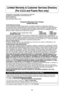 Page 30\f8
limited Warranty & customer services directory(for u\bs\ba and Puerto rico only) 
PANASONIC CONSUMER ELECTRONICS COMPANY,
DIVISION OF PANASONIC CORPORATION OF
NORTH AMERICA
One Panasonic Way
Secaucus, New Jersey 07094 
Panasonic Microwave oven Product limited Warranty
limited Warranty coverage
If your product does not work properly because of a defect in materials or workmanship, Panasonic
Consumer Electronics Company (referred to as “the warrantor”) will, for the length of the period indicated on...