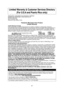 Page 2927
Limited Warranty & Customer Services Directory(For U.S.A and Puerto Rico only) 
PANASONIC CONSUMER ELECTRONICS COMPANY, 
DIVISION OF PANASONIC CORPORATION OF
NORTH AMERICA
One Panasonic Way
Secaucus, New Jersey 07094 
Panasonic Microwave Oven Product Limited Warranty
Limited Warranty Coverage
If your product does not work properly because of a defect in materials \
or workmanship, Panasonic
Consumer Electronics Company (referred to as “the warrantor”) wi\
ll, for the length of the period indicated on...