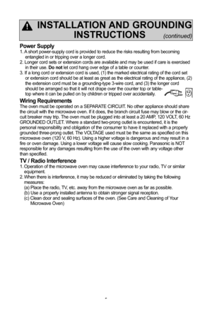 Page 75
Power supply
1\f A short power-supply cord is provided to reduce the risks resulting from becomingentangled in or tripping over a longer cord\f
2\f Longer cord sets or extension cords are available and may be used if care is exercised in their use\f  do notlet cord hang over edge of a table or counter\f
3\f If a long cord or extension cord is used, (1\b the marked electrical rating of the cord set or extension cord should be at least as great as the electrical rating of the appliance, (2\b
the...