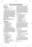 Page 2220
Microwave Recipes
OMELET
Basic Omelet
1  tablespoon butter or margarine
2 eggs
2 tablespoons milk
  salt and ground black pepper, if desired
Heat butter in a microwave safe 9-inch pie 
plate, 20 seconds at p10, or until melted. 
Turn the plate to coat the bottom with butter. 
Meanwhile, combine the remaining ingredi-
ents in a separate bowl, beat together and 
pour into the pie plate. Cook, covered with 
vented plastic wrap, using OMELET selec-
tion. Let stand 2 minutes. With a spatula, 
loosen the...