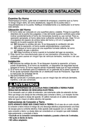 Page 64
instrucciones de instalaciÓn
el uso inaProPiado de la claviJa Para coneXiÓn a tierra Puede
resultar en riesgo de descarga elJctrica\b 
Si es necesario usar un cable de extensiYn, use solamente cable de extensiYn de tres
hilos que tenga una clavija de tres entradas para conectar a tierra, y un receptor de tres
ranuras que acepte la clavija del aparato\f El calibre marcado en el cable de extensiYn
debe ser igual o mayor al calibre elVctrico del aparato\f
instrucciones de conexiPn a tierra
este aParato...