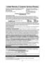 Page 2624
Limited Warranty & Customer Services Directory
PANASONIC CONSUMER ELECTRONICS COMPANY,  PANASONIC SALES COMPANY,
DIVISION OF PANASONIC CORPORATION OF DIVISION OF PANASONIC PUERTO 
NORTH AMERICA RICO,  INC.
One Panasonic Way Ave. 65 de Infanteria, Km. 9.5
Secaucus, New Jersey 07094  San Gabriel Industrial Park
Carolina, Puerto Rico 00985
Panasonic Microwave Oven Product
Limited Warranty
Limited Warranty Coverage
If your product does not work properly because of a defect in materials or workmanship,...