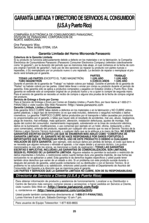 Page 27\f5
garantMa liMitada y directorio de servicios al consuMidor(u\bs\ba y Puerto rico)
COMPA
