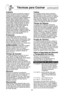 Page 24\f\f
tRcnicas para cocinar(continu\fción)
cubiertaComo en la cocina convencional, el vapor se
evapora durante la cocciYn por microondas.
Las tapas de las cacerolas o cubiertas de
plUstico son usadas para sellar ajustadamente.
Cuando utilice envoltura plUstica, ventile la
cubierta plUstica doblando parte de la misma
de una esquina del plato para permitir que el
vapor escape. Suelte para tiempo de reposo.
Cuando quite la cubierta plUstica asW como
cualquier tapa de cristal, tenga cuidado de
quitarla...