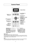 Page 119
Control Panel
Beep Sound:
When a pad is pressed correctly, a beep will be heard.
If a pad is pressed and no beep is heard, the unit did not or cannot acc\
ept the instruction.
When operating, the oven will beep twice between programmed stages. At the end of any
complete program, the oven will beep 5 times.
Note:
If no operation after cooking program setting, 6 minutes later, the oven will automatically
cancel the cooking program. The display will return to clock or colon display.
Popcorn Pad
(☛ page...