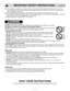 Page 42
IMPORTANT SAFETY INSTRUCTIONS(continued)
TO AVOID THE RISK OF SHOCK: 
DO NOTremove outer panel from oven. Repairs must be done only by a qualified service person. 
TO REDUCE THE RISK OF EXPOSURE TO MICROWAVE ENERGY: 
DO NOTtamper with, or make any adjustments or repairs to Door,  Control Panel Frame, Safety
Interlock Switches, or any other part of oven, microwave leakage may result. 
TO AVOID THE RISK OF FIRE: 
1. DO NOToperate the oven empty. The microwave energy will reflect continuously throughout...