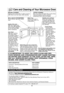 Page 2725
Care and Cleaning of Your Microwave Oven
BEFORE CLEANING:
Unplug oven at wall outlet. If outlet is inacces-
sible, leave oven door open while cleaning.AFTER CLEANING:
Be sure to place the Roller Ring and the Glass
Tray in the proper position and press
Stop/Reset Pad to clear the Display.
Inside of the oven:
Wipe with a damp cloth
after using. Mild detergent
may be used if needed.
Do not use harsh deter-
gents or abrasives. Menu Label (for NN-H635/H665):
Do not remove, wipe with a damp
cloth. 
Oven...