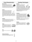 Page 2220
Food CharacteristicsCooking Techniques
Bone and Fat
Both bone and fat affect cooking. Bones may
cause irregular cooking. Meat next to the tips of
bones may overcook while meat positioned
under a large bone, such as a ham bone, may
be undercooked. Large amounts of fat absorb microwave ener-
gy and the meat next to these areas may overcook.
Density
Porous, airy foods such as breads, cakes or
rolls take less time to cook than heavy, dense
foods such as potatoes and roasts. When
reheating donuts or other...