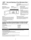 Page 2422
Care and Cleaning of Your Microwave Oven
BEFORE CLEANING:
Unplug oven at wall outlet. AFTER CLEANING:
Be sure to place the Roller Ring and the Glass Tray in the
proper position and press Stop/Reset Pad to clear the
Display.
Inside of the oven:
Wipe with a damp cloth after using.
Mild detergent may be used if need-
ed. Do not use harsh detergents or
abrasives.Glass Tray:
Remove and wash in warm soapy
water or in a dishwasher.Outside oven surfaces:
Clean with a damp cloth. 
To prevent damage to the...