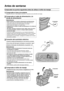 Page 19 S16
Antes de sentarse
Compruebe los puntos siguientes antes de utilizar el sillón de masaje\
1Compruebe el área circundante
Asegúrese de que no haya objetos, personas o mascotas cerca del silló\
n de masaje.
2Compruebe el cable de alimentación y la 
clavija de alimentación
Advertencia
Quite el polvo de la clavija de alimentación periódicamente.  
Hacer caso omiso de esta precaución puede traducirse en un 
aislamiento defectuoso del cable debido a humedad. 
Quite el polvo del cable con un paño seco....