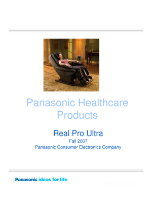 Page 1
Panasonic Healthcare 
Products
Real Pro Ultra 
Fall 2007
Panasonic Consumer Electronics Company 