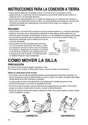 Page 2424
Rueda
INSTRUCCIONES PARA LA CONEXIÓN A TIERRA
 Este producto debe ser conectado a tierra. Si funciona mal, la conexión a tierra
proporcionará un camino de mínima resistencia a la corriente eléctrica para reducir el
riesgo de sufrir una descarga eléctrica.
 Este producto está equipado con un cable que dispone de un conductor de conexión a
tierra y de una clavija de conexión a tierra. La clavija deberá enchufarse en una toma de
corriente apropiada que disponga de una puesta a tierra según los códigos...