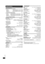 Page 2222
RQTX1326
Getting Started Playing Discs Other Operations Reference
  
	1 Specifications are subject to change without notice.
Mass and dimensions are approximate.
2 Total harmonic distortion is measured by a digital spectrum analyzer.
Specifications
AMPLIFIER SECTION
RMS Output Power: Dolby Digital Mode
Front Ch
Surround Ch
Center Ch
Subwoofer Ch55 W per channel (5≠), 1 kHz, 10 % THD
55 W per channel (5≠), 1 kHz, 10 % THD
55 W per channel (5≠), 1 kHz, 10 % THD
55 W per channel (5≠), 100 Hz, 10 % THD...