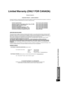 Page 31VQT2R70
31
Limited Warranty (ONLY FOR CANADA)
Panasonic Canada Inc. 
PANASONIC PRODUCT – LIMITED WARRANTY
Panasonic Canada Inc. warrants this product to be free from defects in material and workmanship and agrees to remedy any 
such defect for a period as stated below from the date of original purchase. 
Technics Audio Product  One (1) year, parts and labour 
Panasonic Portable / Clock Radio (without Ta pe, CD, MD)  One (1) year, parts and labour 
Panasonic Audio / SD Audio Product  One (1) year, parts...