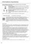 Page 2424
Informations importantes
Avis de la FCC
Cet appareil est conforme à la section 15 des règlements de la FCC. Le fonctionnement est soumis 
aux deux conditions suivantes : (1) cet appareil ne doit pas émettre de brouillage nuisible, et (2) cet 
appareil doit accepter toute interférence, y compris toute interférence qui pourrait occasionner un 
fonctionnement inopportun. 
Ce matériel a fait l’objet de tests et il a été trouvé conforme aux limites établies pour un appareil 
numérique de Classe B comme il...