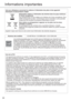 Page 2424
Informations importantes
Avis de la FCC
Cet appareil est conforme à la section 15 des règlements de la FCC. Le fonctionnement est soumis 
aux deux conditions suivantes : (1) cet appareil ne doit pas émettre de brouillage nuisible, et (2) cet 
appareil doit accepter toute interférence, y compris toute interférence qui pourrait occasionner un 
fonctionnement inopportun. 
Ce matériel a fait l’objet de tests et il a été trouvé conforme aux limites établies pour un appareil 
numérique de Classe B comme il...