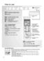 Page 6RFP
6
Indicator
ECONAVITo optimize energy saving
MODETo select operation mode
AUTO   - For your convenience
HEAT  - To enjoy warm air
COOL   - To enjoy cool air
DRY  - To dehumidify the environment
FAN  - To circulate air in the room
POWERFUL/
QUIETTo switch between 
powerful & quiet
QUIET POWERFUL
POWERFUL: To reach temperature quickly
POWERFUL
• This operation stops automatically after 20 
minutes.
QUIET: To enjoy quiet operation
QUIET
• This operation reduces airﬂ ow noise.
How to use
Human activity...