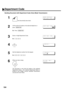 Page 106104
Sending Document with Department Code (Voice Mode Transmission)
1
 Set document(s) face down.
2
Lift the optional handset or the external telephone or 
press .
Ex:  Press 
3
Enter a 4-digit Depar tment Code.  
Ex:
4
5
Dial the telephone number from the keypad.
Ex:
6
When you hear a beep,
The document is sent with the header of the selected
Depar tment Name.  The selected Department Name is
printed on the COMM. Journal, Individual Transmission
Journal and Cover Sheet.
ENTER STATION(S)
THEN PRESS START...