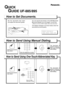 Page 19323 1
56 4
8
09 7
START
01
ABBR
QUICK
   GUIDE UF-885/895
How to Set Documents.
Set the documents face down
and adjust the document guides.You can set the documents on the ADF(Automatic
Document Feeder) up to 50 pages* at one time.
*:(Based on 20 bls (0.0048”) weight Letter sizes document)
The display message is as shown below when the
documents are set properly.
How to Send Using Manual Dialing.
How to Send Using One-Touch/Abbreviated Key.
Set the documents 
face down.
Enter the telephone number.The...