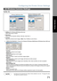 Page 71Configuring the Printer Driver Settings
71
All Windows Common Settings
Printer Section
Quality Tab
1.Halfton e (For Windows 98/Windows Me only)
Select either None or Dither.
2.Resolution
Select the print resolution (300 dpi / 600 dpi). (See Note 1) 
3.Contrast
Adjust the contrast of print images. (Note: Only if Halftone is set to None.)
4.  button 
(For Windows NT/Windows 2000/Windows XP/Windows Server 2003 only)
•Contra st
Adjust the contrast of print images.
•Brightness
Adjust the brightness of print...