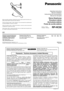 Page 1RQT9154-YM0108TK0
PP
Operating Instructions
Manuel d’utilisation
Instrucciones de funcionamiento
Manual de instruções
Stereo Earphones
Écouteurs stéréo
Auriculares estéreo
Fones de ouvido estéreo
Before connecting, operating or adjusting this prod uct, please read the instructions com-
pletely. Please keep this manual for future reference.
Avant de raccorder, régler ou utiliser l’appareil, il est recommandé de lire attentivement 
le manuel d’utilisation. Conserver ce manuel.
Antes de conectar, operar o...