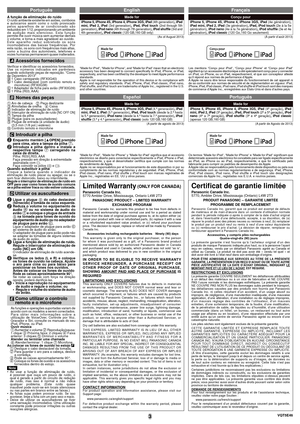 Page 33
PortuguêsEnglish
Español
Français
Português
A função de eliminação do ruídoO ruído ambiente existente em aviões, comboios 
e autocarros assim como o ruído provocado 
pelos aparelhos de ar condicionado são 
reduzidos em 1/12, proporcionando um ambiente 
de audição mais silencioso. Esta função 
permite-lhe ouvir música sem aumentar demais 
o volume, e torna-a mais agradável ao ouvido. 
Este aparelho reduz sobretudo os sons 
incomodativos das baixas frequências. Por 
esta razão, os sons com frequências...