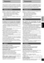 Page 77
FRANÇAIS
ESPAÑOL
RQT7572
Précautions
Vérifier auprès des autorités compétentes avant d’utiliser
cet appareil dans un pays autre que celui où il a été acheté.
Les radiofréquences utilisées par cet appareil (905 à 908
MHz) ne sont pas autorisées dans certains pays.
Adaptateur secteur
Manipuler soigneusement ladaptateur secteur. Une
mauvaise manipulation peut engendrer des dangers.
¡Ne pas toucher avec les mains mouillées.
¡Ne pas déposer d’objets lourds sur l’appareil.
¡Ne pas le plier de force....