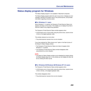 Page 255255
Status display program for Windows
NOTE: 