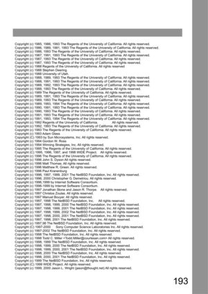 Page 193193
Copyright (c) 1985, 1986, 1993 The Regents of the University of California. All rights reserved.
Copyright (c) 1986, 1989, 1991, 1993 The Regents of the University of California. All rights reserved.
Copyright (c) 1986, 1993 The Regents of the University of California. All rights reserved.
Copyright (c) 1987, 1991, 1993 The Regents of the University of California. All rights reserved.
Copyright (c) 1987, 1993 The Regents of the University of California. All rights reserved.
Copyright (c) 1987, 1993...