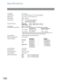 Page 142
142
Appendix
Specifications
Compatibility ITU-T Group 3
Coding Scheme MH, MR, MMR (Conforms to ITU-T Recommendations)
Modem Type ITU-T V.34, V.17, V.29, V.27ter and V.21 
Modem Speed 33600 - 2400 bps
Document SizeMax.: 10.1 x 78.7 in (257 x 2000 mm)
(with operators assistance)
Min. : 5.8 x 5.0 in (148 x 128 mm)
Document Thickness Single page: 0.0024 - 0.0060 in (0.06 - 0.15 mm)
Multiple pages : 0.0024 - 0.0039 in (0.06 - 0.10 mm)
ADF Capacity
(Automatic Document Feeder) Built-in, up to 50 Sheets
Note
 :...