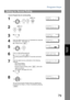 Page 79Program Keys
79
Advanced 
Features
Setting for Normal Polling
To set  a  Prog ra m Key  f or no rmal  p oll i ng
1
    
PR OGR AM            ( 1-4 )
EN TER  N O.  OR  
∨ ∧
2
 
PR OGR AM [P  ]
PR ESS  P RO GRA M  KE Y
3
Ex:PR OGR AM [P 1]    N AME
EN TER  N AM E
4
Enter the station name (up to 15 characters) by using the 
Character keys.  (See page 12)
Ex: PROG.A and PR OGR AM [P 1]
PR ESS  F UN CTI ON  K EY
5
 
PO LLI NG
     PASSWORD=
❚❚❚❚
6
Enter a 4-digit polling password.
Ex: and 
The pollin g...