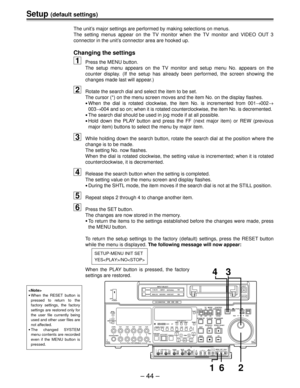 Page 43Ð 44 Ð
POWER ON
OFF
L
LEVEL CH4 CUE
DVCPRO
AUDIO ANALOGVIDEO Y PB PR
AES/EBU USER SETCMPST
INPUT SELECT
SDI
CH CONDITION
SCH CFSHIFT ADJ START RESET
STAND BYUB EXT EETC INT
TC   MODETAPE
LOCALREV FWD
PULL
OPEN JOGPUSHEJECT
AUTO OFF
SHTL
SLOWCONTROLREMOTE
EDIT
REWPLAYSERVO
STOP PLAYER
REC
REC INHIBIT
FF RECORDER
TC/CTL
TC SET
INSERT CH2
TRIM
V
INSET CH3 CH4 CUE TC
AUTO EDIT
PREROLL PREVIEW
REVIEW REC
PB
PULL FOR VARIABLE PULL
OPENHEADPHONESCH1 CH2 R
METER
FULL/FINE
MONITOR SELECT
W
–+
SDI
SDTI(V&A)
VOUT...