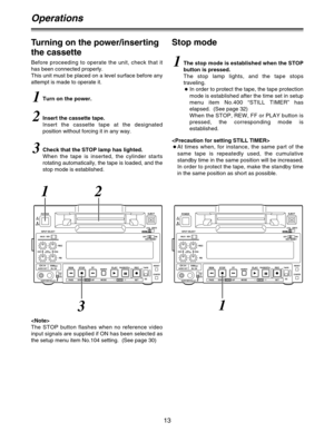 Page 1313
Stop mode
CH1
AUDIO OUT25CH1
ST
CH2
AUDIO MON SELECT
CH 3·450Mbps
CH2REC
INPUT SELECT ON
OFFC
B
POWEREJECT
LOCALMENUANALOGSDIOFFREC INHIBITON
REMOTE
PB
PULL
FOR VAR
PLAYPAUSE/STILLRECTAPE
EE
SET
DATAjiMODE MENU UPDOWN PAGE
REW STOP FFSEARCHRESET
COUNTER
50
1
CH1
AUDIO OUT25CH1
ST
CH2
AUDIO MON SELECT
CH 3·450Mbps
CH2REC
INPUT SELECT ON
OFFC
B
POWEREJECT
LOCALMENUANALOGSDIOFFREC INHIBITON
REMOTE
PB
PULL
FOR VAR
PLAYPAUSE/STILLRECTAPE
EE
SET
DATAjiMODE MENU UPDOWN PAGE
REW STOP FFSEARCHRESET
COUNTER
50...