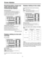 Page 4848
CH1CH2
20
0
EMPHASIS
40
-dB
10
30E
BATTF
TAPE
RFSERVOHUMID SLACK DF
SLAVE TCG HOLD
h min s frm
Screen displays
Displays relating to errors and
warnings
For details, refer to “Warning system” (pages 122 and
123).
Remaining tape display
The remaining tape time is displayed using 7 segments.
The remaining tape time indicated by each segment is set
to 3 minutes or 5 minutes using TAPE REMAIN/ $on the
VTR MENU “BATTERY/TAPE” screen.  Each time the
number of minutes set for the segments elapses, one
segment...