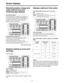 Page 4545
CH1CH2
20
0
EMPHASIS
40
-dB
10
30E
BATTF
TAPE
RFSERVOHUMID SLACK DF
SLAVE TCG HOLD
h min s frm
Screen displays
Displays relating to errors and
warnings
For details, refer to “Warning system” (pages 107 and
108).
Remaining tape display
The remaining tape time is displayed using 7 segments.
The remaining tape time indicated by each segment is set
to 3 minutes or 5 minutes using TAPE REMAIN/ $on the
VTR MENU “BATTERY/TAPE” screen.  Each time the
number of minutes set for the segments elapses, one
segment...