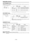 Page 124– 124 –
Item
BLACK
WHITE (V. SAW)
BLACK COMPE
WHITE COMPE
Variable
rangeRemarksVF
display
——
——
ON
OFF
ON
OFF
Auto black shading (digital) activated
Auto white shading (V. SAW) activated
Digital black shading compensation
Digital white shading compensation
ENG
ENG
ENG
ENG
Set ting Menu Screens
AUTO SHADING Screen
This page performs the auto shading settings. Align the arrow with the desired BLACK or WHITE item and press the UP or
DOWN button to execute the setting.
The underlined setting in the Variable...