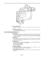 Page 21–21–
ÉTC IN connector (BNC)
The time code serving as the reference is input when the time code is locked to an external
source.
ÊTC OUT connector (BNC)
Connect this to the time code TC IN connector on the external VTR when locking the external
VTR’s time code to this unit’s time code.
Time Code-Related Section (2)
ËHOLD button
The time data appearing on the counter display at the instant when this button is pressed is
held. (The time code generator will still continue to run.) When the button is pressed...