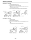 Page 36–36–
Adjusting the Viewfinder
Detaching the Viewfinder
1Check that the POWER switch is set to OFF.
2Disconnect the plug from the viewfinder cable connector.
|Note{
Use both hands to detach the viewfinder. The viewfinder may not detach smoothly with one
hand, resulting in damage to the viewfinder.
3Loosen the viewfinder stopper screw and detach the viewfinder by pulling it straight up.
Mounting the Viewfinder
1Press down the viewfinder.
2Tighten the viewfinder stopper screw firmly.
3Connect the plug to...