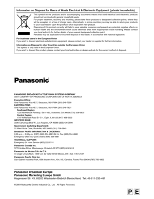 Page 80
Information on Disposal for Users of Waste Electrical & Electronic Equip\
ment (private households)
This symbol on the products and/or accompanying documents means that use\
d electrical and electronic productsshould not be mixed with general household waste.
For proper treatment, recovery and recycling, please take these products\
 to designated collection points, where they
will be accepted on a free of charge basis. Alternatively, in some count\
ries you may be able to return your products
to your...