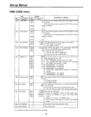 Page 28Set-up Menus 